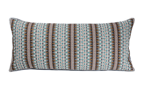 In-Sattva Brown Contemporary Embroidered Cushion Cover and Pillow 14 X 30 In-Sattva Brown Contemporary Embroidered Cushion Cover and Pillow 14 X 30