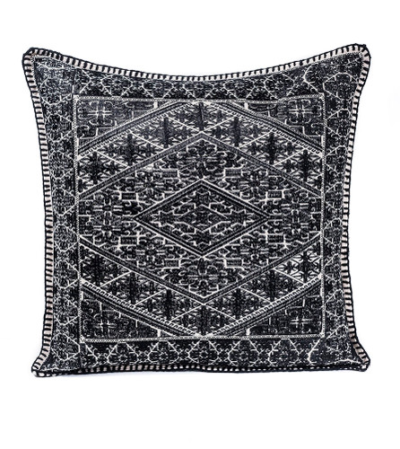 In-Sattva Black Shiny Cushion Cover and Pillow 20 X 20 In-Sattva Black Shiny Cushion Cover and Pillow 20 X 20