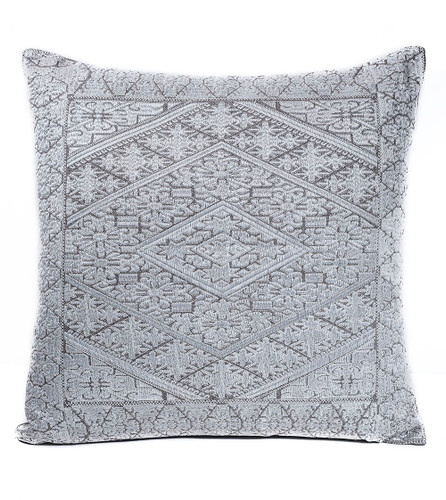 In-Sattva Off-White Shiny Embroidered Cushion Cover and Pillow 20 X 20 In-Sattva Off-White Shiny Embroidered Cushion Cover and Pillow 20 X 20