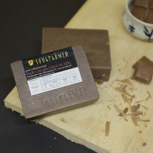 Soulflower : Indian 100% Natural Raw Cacao Chocolate Soap