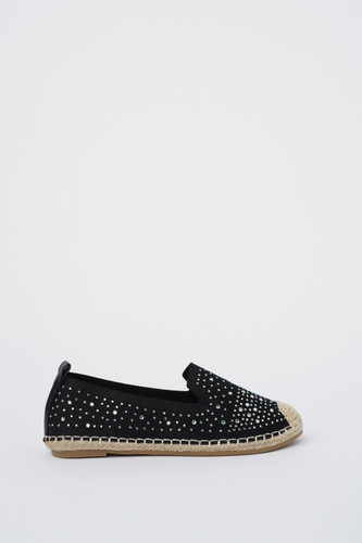 Jove Bedazzled Slip On Black