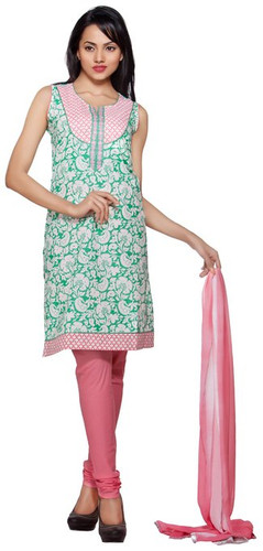 Trishaa Women's Salwaar Kameez Set- All over Printed with Contrast Yoke ÛÒ Front Trishaa Women's Salwaar Kameez Set- All over Printed with Contrast Yoke ÛÒ Front