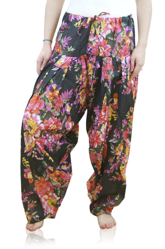 Buy Night Time Ajrakh Hand Block Printed Palazzo Cotton Pants Online