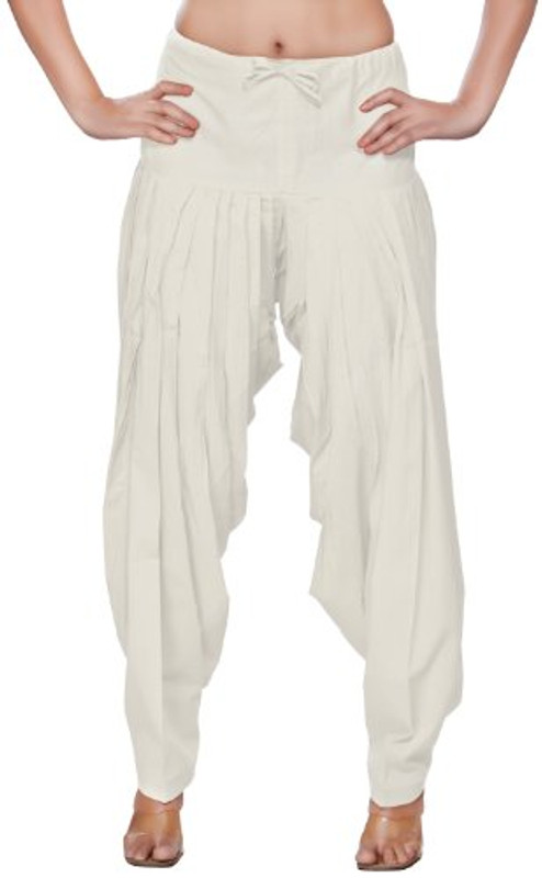 Womens Indian Ethnic Bottomwear Harem Pants-Off White