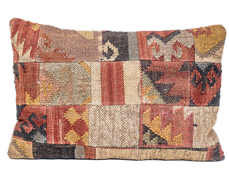 In-Sattva Patchwork Canvas Cushion Cover and Pillow In-Sattva Patchwork Canvas Cushion Cover and Pillow