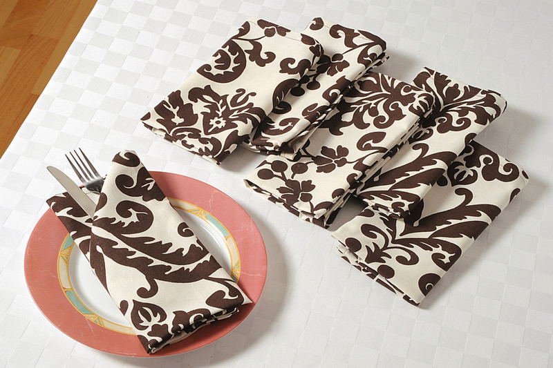 In-Sattva Home Signature Boho Indian Print 100% Cotton Soft Touch Table Napkin Set