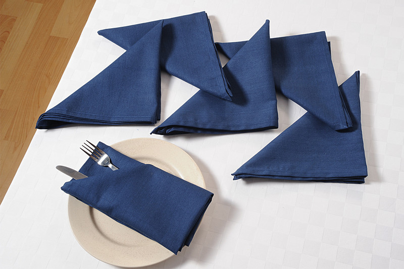 In-Sattva Home 100% Pure Cotton Solid Color Soft Touch Feel Table Napkin Set Navy In-Sattva Home 100% Pure Cotton Solid Color Soft Touch Feel Table Napkin Set Navy