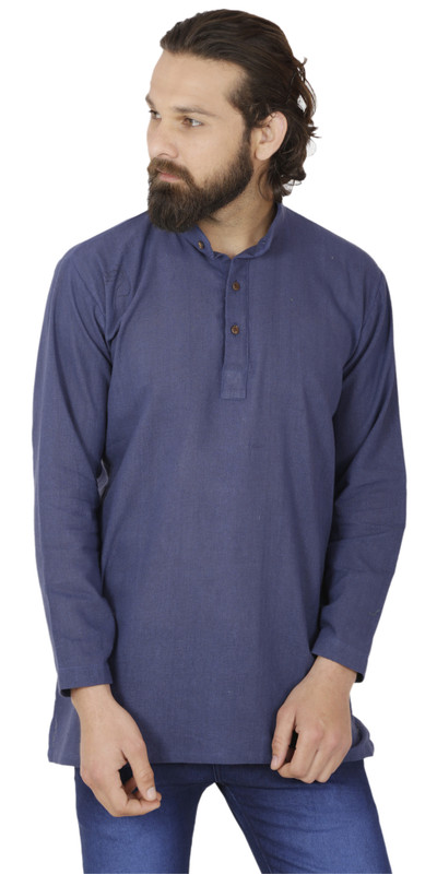 Men's Indian Kurta Tunic : Handmade khadi cotton | In-Sattva