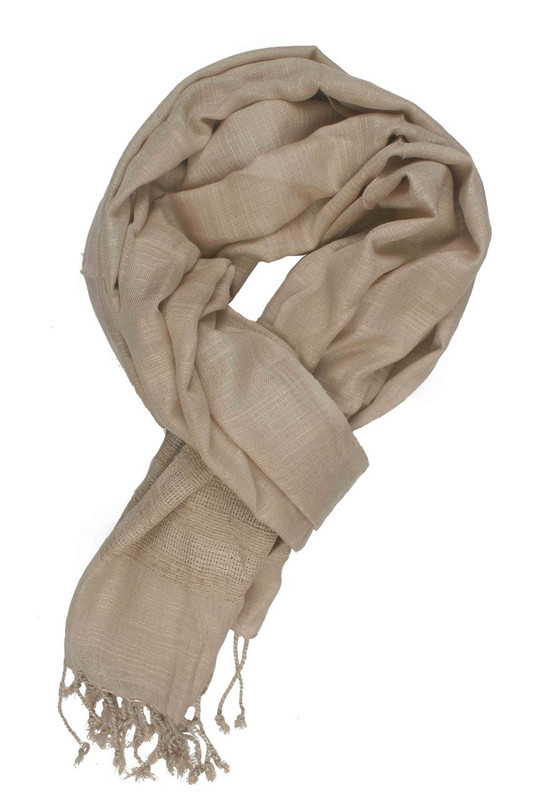 In-Sattva Colors - Elegant Solid Color Scarf Stole, Beige