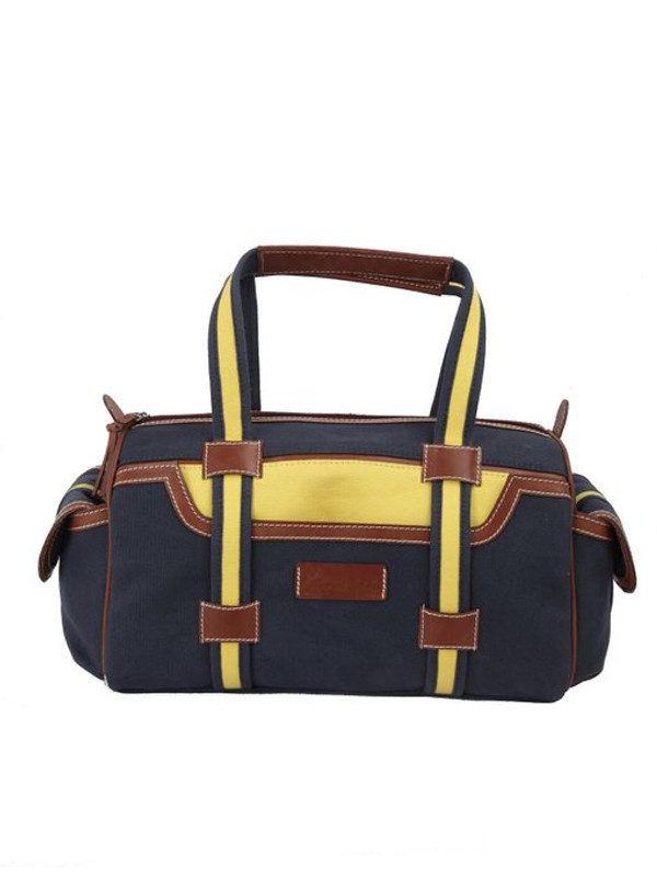 Ivory Tag Getaway Canvas & Leather Duffel Bag ÛÒ Front