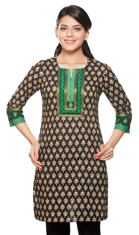 Rangmanch Women's Kurta Tunic - Contrast Yoke ÌÎÌ_Ì´åÇÌÎÌ__ÌÎÌ_ÌÎ_ÌÎÌ_Ì´åÌÎÌ_ÌÎ_ÌÎÌ_Ì´å« Front