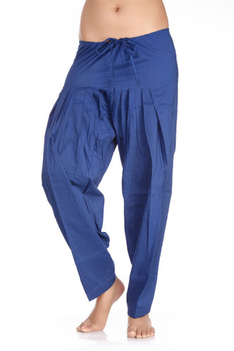 In-Sattva Women's Indian Rich Colored Harem Pants Dark Blue - In-Sattva