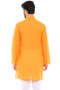 Men's Indian Classic Mustard Kurta Tunic - Back | In-Sattva