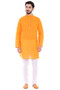 Men's Indian Classic Mustard Kurta Tunic - Full display | In-Sattva