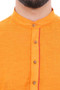 Men's Indian Classic Mustard Kurta Tunic - Garment details | In-Sattva