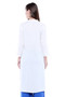 Women's Indian Patterned Yoke White Kurta Tunic | In-Sattva 