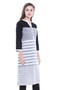 Women's Indian Kurta Tunic - Three-Tone Stripe Print - Side | In-Sattva