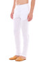 Men's White Pajama Pants - Solid Straight Cut - Side | In-Sattva