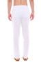 Men's White Pajama Pants - Solid Straight Cut - Back | In-Sattva