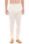 Mens Traditional Indian Churidar Pants - Off-White - Front | In-Sattva 