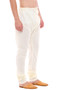 Mens Traditional Indian Churidar Pants - Off-White - Side | In-Sattva 