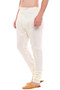 Mens Traditional Indian Churidar Pants - Off-White - Side | In-Sattva 