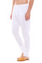 Mens Traditional Indian Churidar Pants - White - Side | In-Sattva 