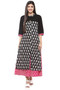 Long Kurta Tunic Shirt - 100% Cotton Artisan Print | In-Sattva - Full Display