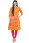 Kurta Tunic Shirt Dress Women's Indian Floral Print Cotton - Full Display | In-Sattva