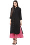 Long Shirt Kurta Tunic Dress Rich Solid Color - Side left - In-Sattva  