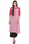 Kurta Tunic Women's Long Summer Pure Cotton Diamond Print - In-Sattva - Full display