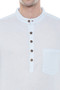 Short Kurta Tunic Men's Henley Style Slim Fit Pure Cotton - Details | In-Sattva