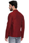 Maroon Men's Shirt-Length Kurta Tunic - Back | In-Sattva