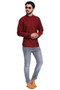 Maroon Men's Shirt-Length Kurta Tunic - Full Display | In-Sattva