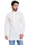 Classic Indian White Men's Kurta Tunic - Front | In-Sattva