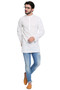 Classic Indian White Men's Kurta Tunic - Full Display | In-Sattva