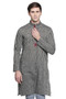 Men's Indian Kurta Tunic : Handloom Cotton with Stripe Print - Front | In-Sattva