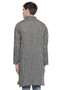 Men's Indian Kurta Tunic : Handloom Cotton with Stripe Print - Back | In-Sattva