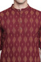 Men's Kurta Tunic : Handmade with Ikkat Print - Garment details | In-Sattva