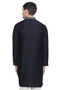 Men's Indian Kurta Tunic : Black with Embroidered Collar - Back | In-Sattva