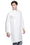 Men's Indian Kurta Tunic: White - Side | In-Sattva