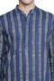 Men's Indian Kurta Tunic with Block Print: Pure Cotton Fabric - Garment details | In-Sattva