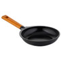 Die Cast Non-Stick and PFOA-Free Stir Fry Wok Skillet with Wooden Handle, Black, Side View