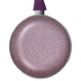 Royal Velvet Non-Stick and PFOA-Free Aluminum Fry Pan Skillet Tawa, Violet, Top View zoomed in. 