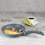 Granite Forged Non-Stick and PFOA-Free Aluminum Fry Pan Skillet Tawa, Gray, Side veiw 