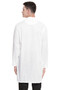 Men's  Indian Traditional Embroidered Mandarin collar Kurta Tunic: All Over White Oval | Back view | In-Sattva