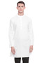 Men's  Indian Traditional Embroidered Mandarin collar Kurta Tunic: All Over White Diamond | Front view | In-Sattva