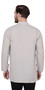 Men's  Indian Traditional Khadi cotton Kurta Tunic: Gray | Back view | In-Sattva