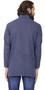 Men's  Indian Traditional Khadi cotton Kurta Tunic: Blue | Back view | In-Sattva