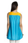 MOHR Women's Blue Sleeveless Tunic Shirt with Pintuck Yoke Ì´Ì_ÌÎÌÌÎÌ¥ Back